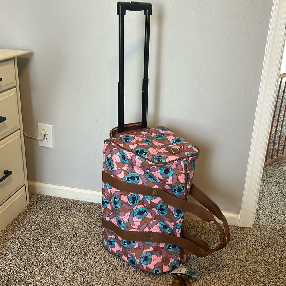 Disney Stitch rolling bag carry on brand new with tags luggage tote